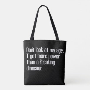 Tote Bag mots de vieux robustes et drôles