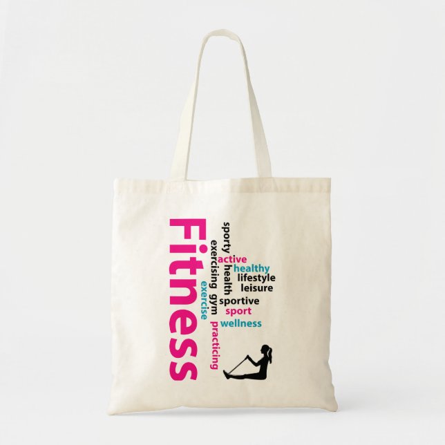Tote Bag Mots fitness (Devant)