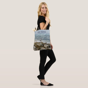 Tote Bag mouette et surf marin