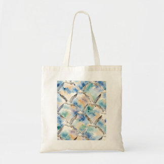 Tote Bag Mouettes à l'aquarelle motif sans couture Maison C