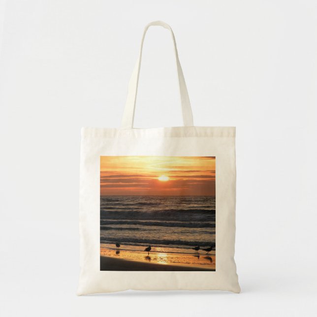 Tote Bag Mouettes au coucher du soleil (Devant)
