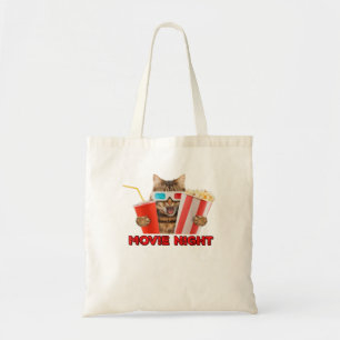 Tote Bag Movie Night Graphic Tee TShirt