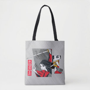 Tote Bag Mulan avec panneaux illustrés d'épée