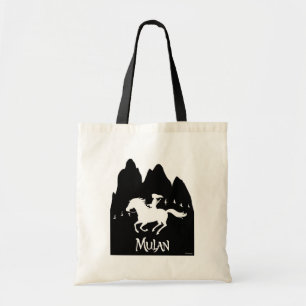 Tote Bag Mulan Riding Vent noir Monts passés Silhouette