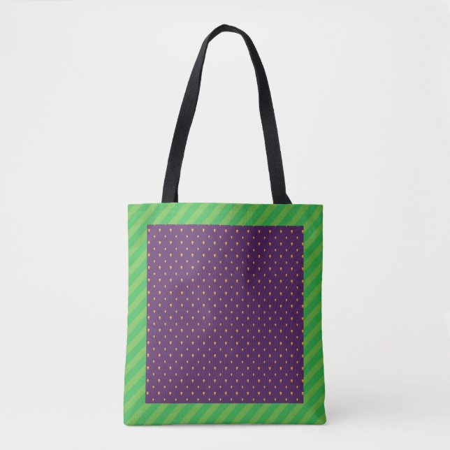 Tote Bag Mulberry purple fruit 80's rétro design motif (Devant)