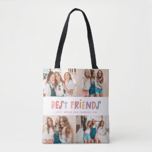 Tote Bag Multi photo coloré amusant typographie meilleurs a