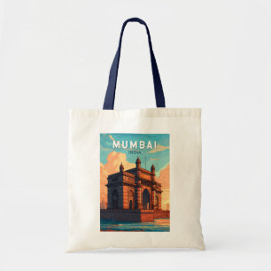 Tote Bag Mumbai Inde Illustration Voyage Art Vintage
