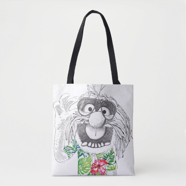 Tote Bag Muppets| Animal Dans Une Chemise Hawaïenne (Devant)