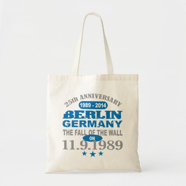 Tote Bag Mur de Berlin Allemagne anniversaire de 25 ans (Devant)