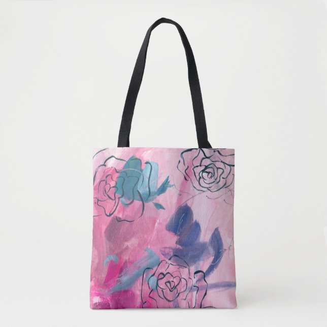 Tote Bag Musique intérieure - Croquis floral (Devant)