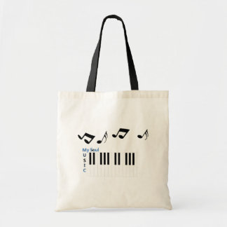 Tote Bag Musique Piano Key Music Note Musique Bac