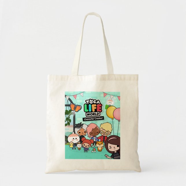 Tote Bag Musique Rétro Manga Toca Boca Anime mignonne Gif G (Devant)