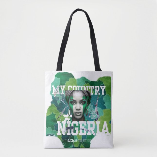Tote Bag My Country, Nigeria – liac.o Collection (Devant)