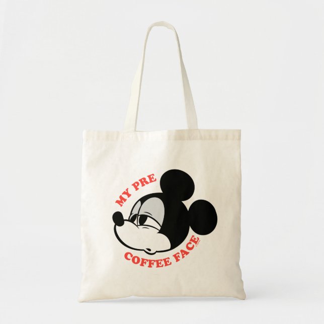 Tote Bag My Pre Coffee Face Mickey Mouse (Devant)