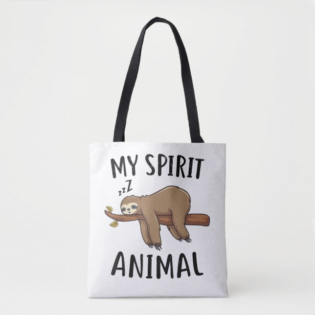 Tote Bag My Spirit Animal Funny Sloth Cadeau (Devant)