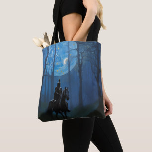 Tote Bag Mystérieux Chevalier Noir dans la Forêt Lune