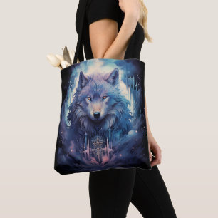 Tote Bag Mystic Moon Wolf Guardian