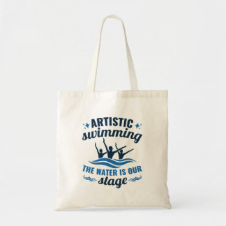 Tote Bag Nage Artistique L'Eau Synchronisée Est Notre Étape