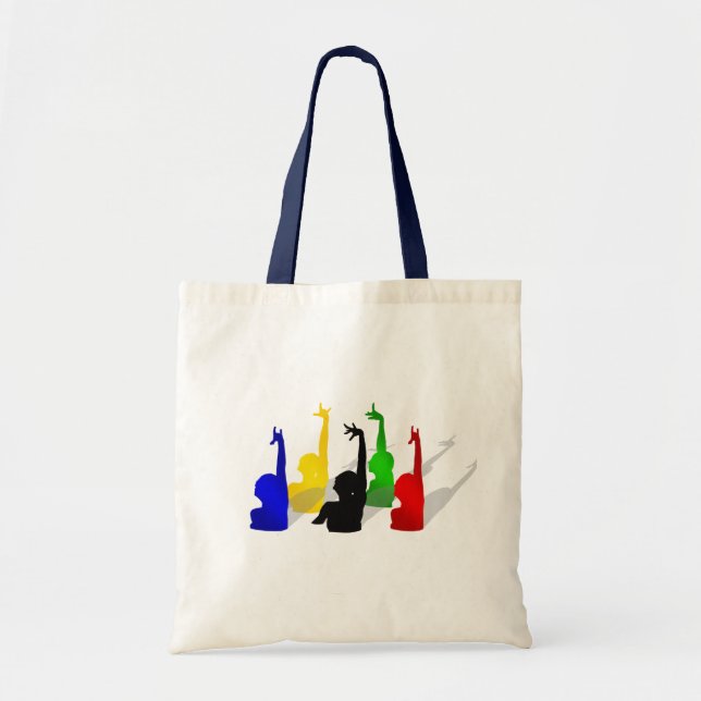 Tote Bag Nageurs synchronisés par natation synchronisés (Devant)