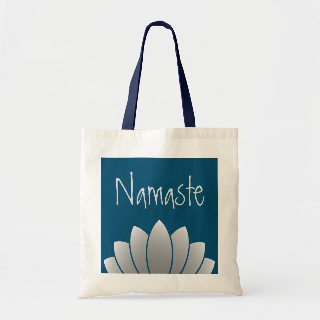 Tote Bag Namaste Modern Lotus Floral (Devant)