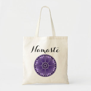 Tote Bag Namaste Moderne Mandala Violet