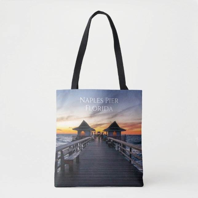 Tote Bag Naples Pier Florida Vacances voyage (Devant)