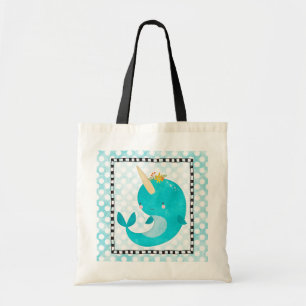 Tote Bag Narwhal mignon - copie de crèche de turquoise