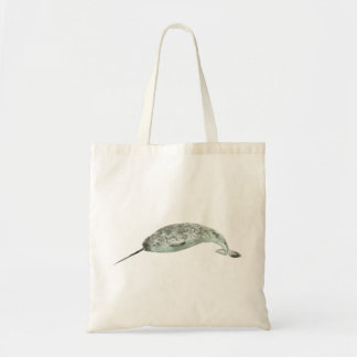 Tote Bag Narwhal whale watercolor