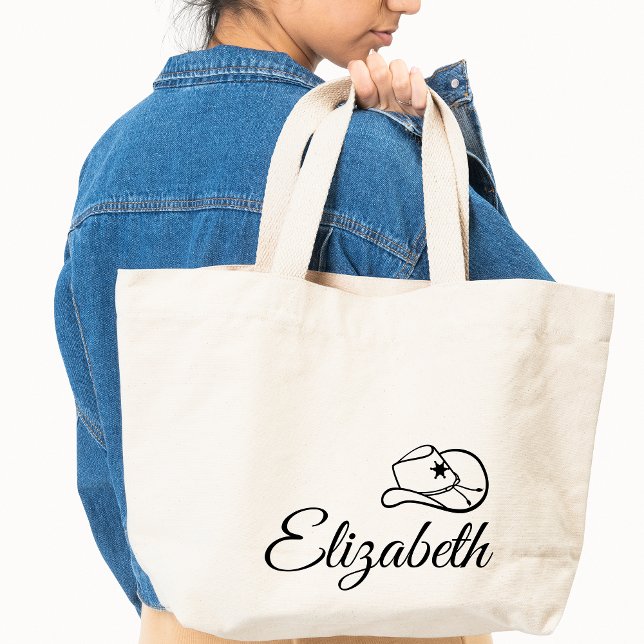 Tote Bag Nashville Bachelorette Nom personnalisé Cowgirl (Créateur téléchargé)