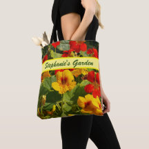 Nasturtiums, jaune orangé, jardin, votre nom,