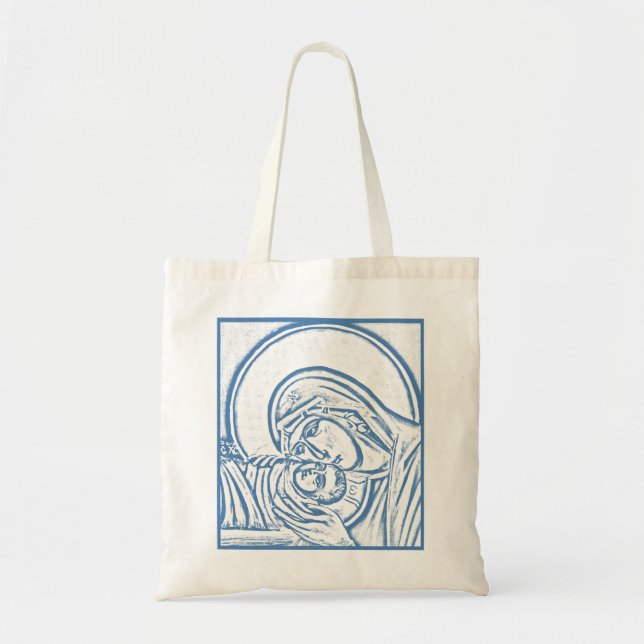 Tote Bag Nativité bleue Fourre-tout (Devant)