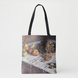 Tote Bag Nature morte avec pommes et raisins de Claude Mone
