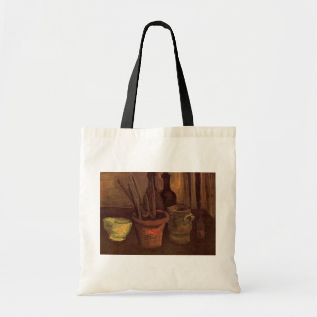Tote Bag Nature morte Pinceaux dans un pot par Vincent van  (Devant)