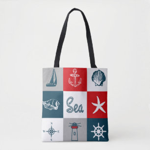 Tote Bag Nautical themed design