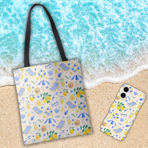 Tote Bag Nautique Été Citron Mignon