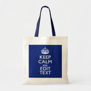 Tote Bag Navy Blue Reste Calme Et A Ton Texte