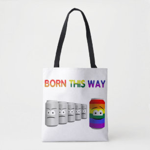 Tote Bag Né ainsi LGBT Rainbow Stripe