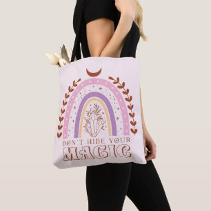 Tote Bag Ne cachez pas votre Halloween rose pâle magique