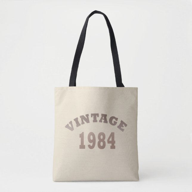 Tote Bag Né en 1984 anniversaire vintage (Devant)