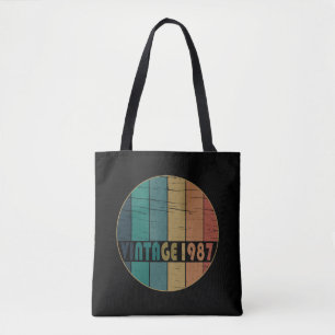 Tote Bag né en 1987 cadeau d'anniversaire vintage