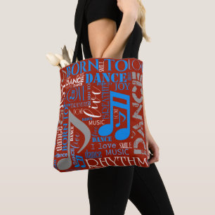Tote Bag Né en Danse Bleu/Blanc/N'importe quelle couleur ID