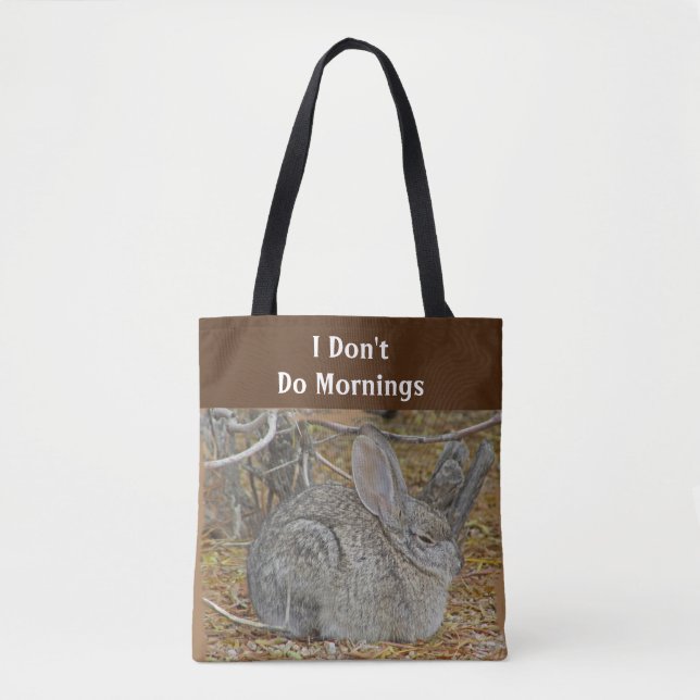 Tote Bag Ne faites pas les matins Fatigué Humour au repos l (Devant)