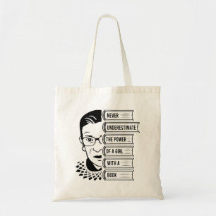 Tote Bag Ne jamais sous-estimer le pouvoir de la fille avec