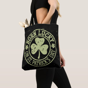 Tote Bag Né Lucky sur St Patrick's Day Irlandais Anniversai