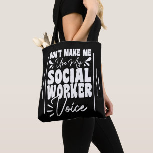 Tote Bag Ne me faites pas utiliser ma voix de travailleuse