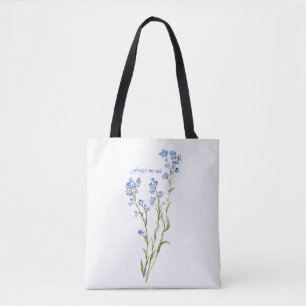 Tote Bag Ne m'oubliez pas Fleur de jardin personnalisée à l