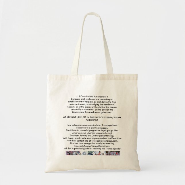 Tote Bag Ne prenez pas Trumpageddon se couchant (Devant)