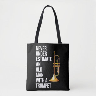 Tote Bag Ne Sous-Estimez Jamais Un Vieux Homme Avec Un Pré