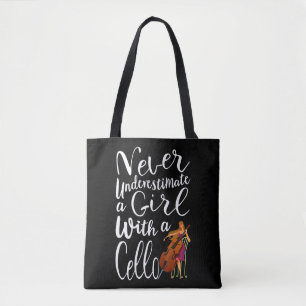 Tote Bag Ne sous-estimez jamais une fille avec un Cool Cell