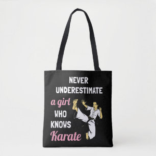 Tote Bag Ne Sous-Estimez Jamais Une Fille Qui Connaît Karat